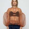 Volume Organza Bow Top