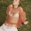 Volume Organza Bow Top