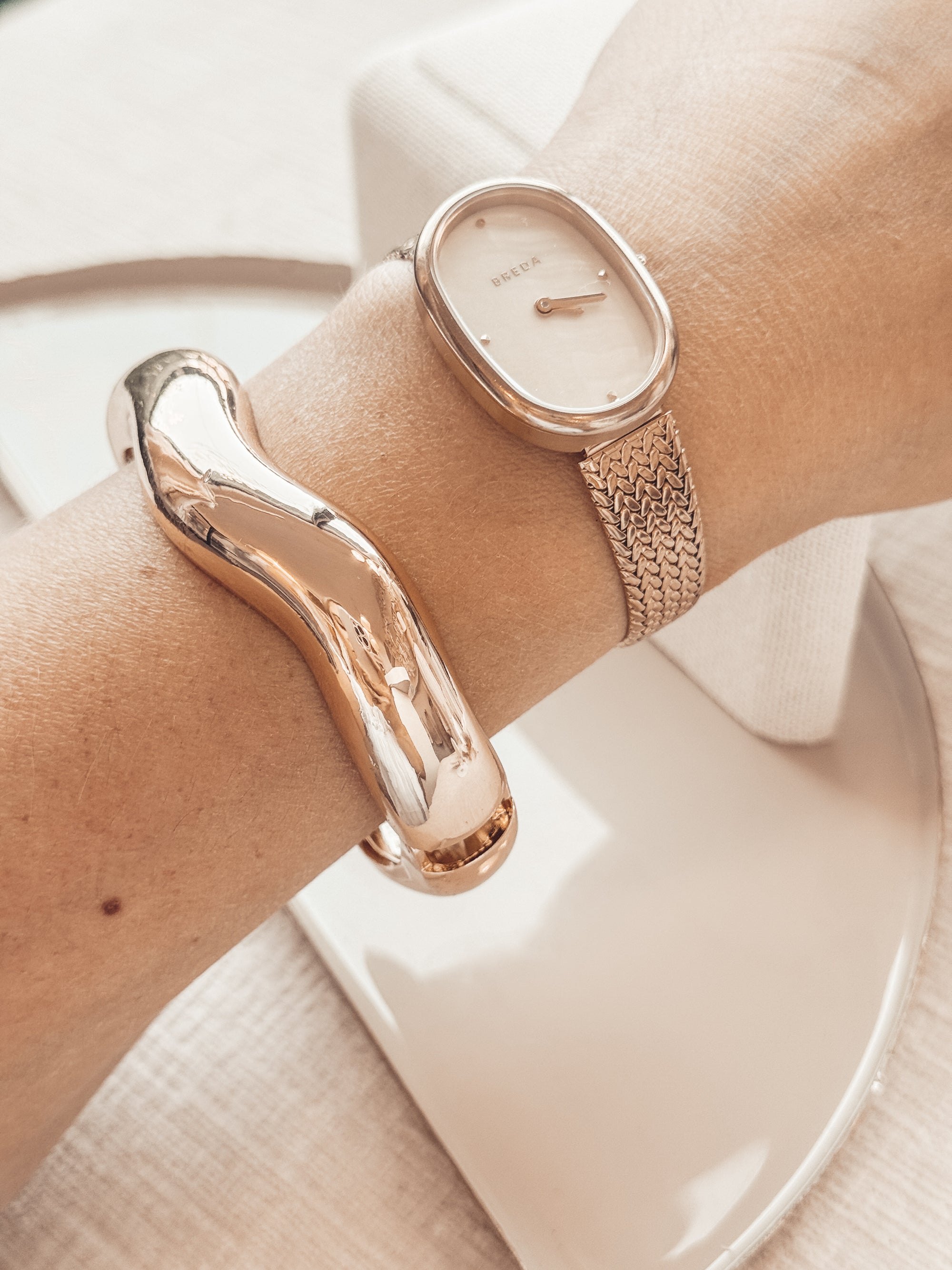Wavy Bangle Bracelet