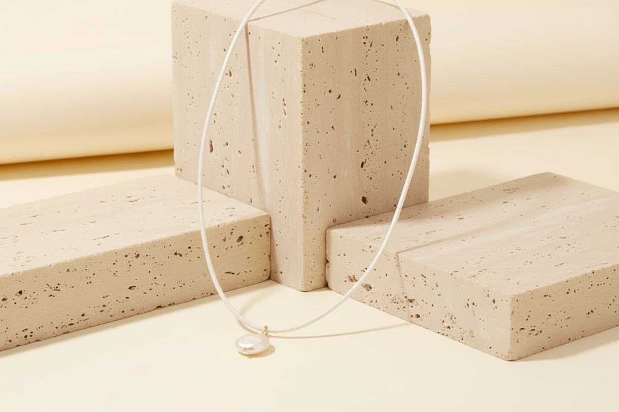 Mother Of Pearl Pendant Cord Necklace