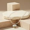 Glass Heart Pendant Thread Necklace