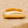Gold Dipped Long Oval Top Band Ring