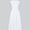 Ruched Cotton Poplin Dress