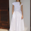 Ruched Cotton Poplin Dress