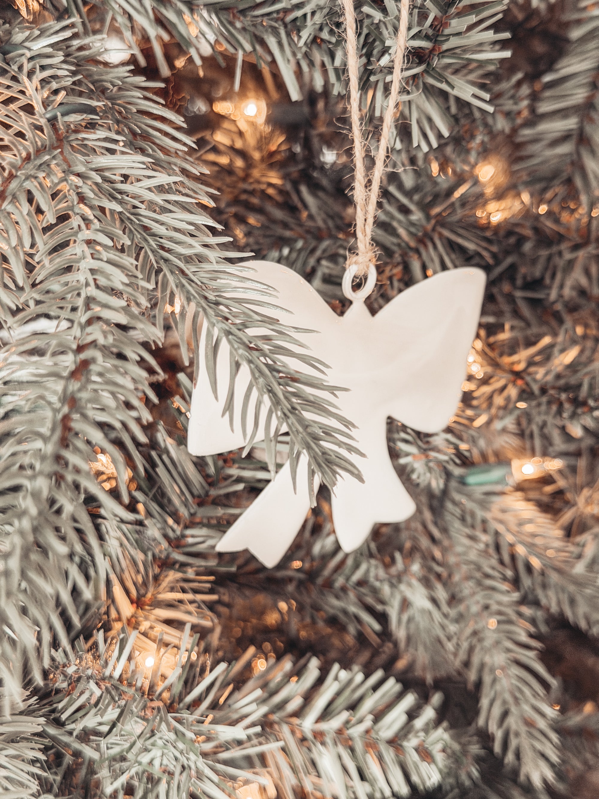 White Bow Ornament