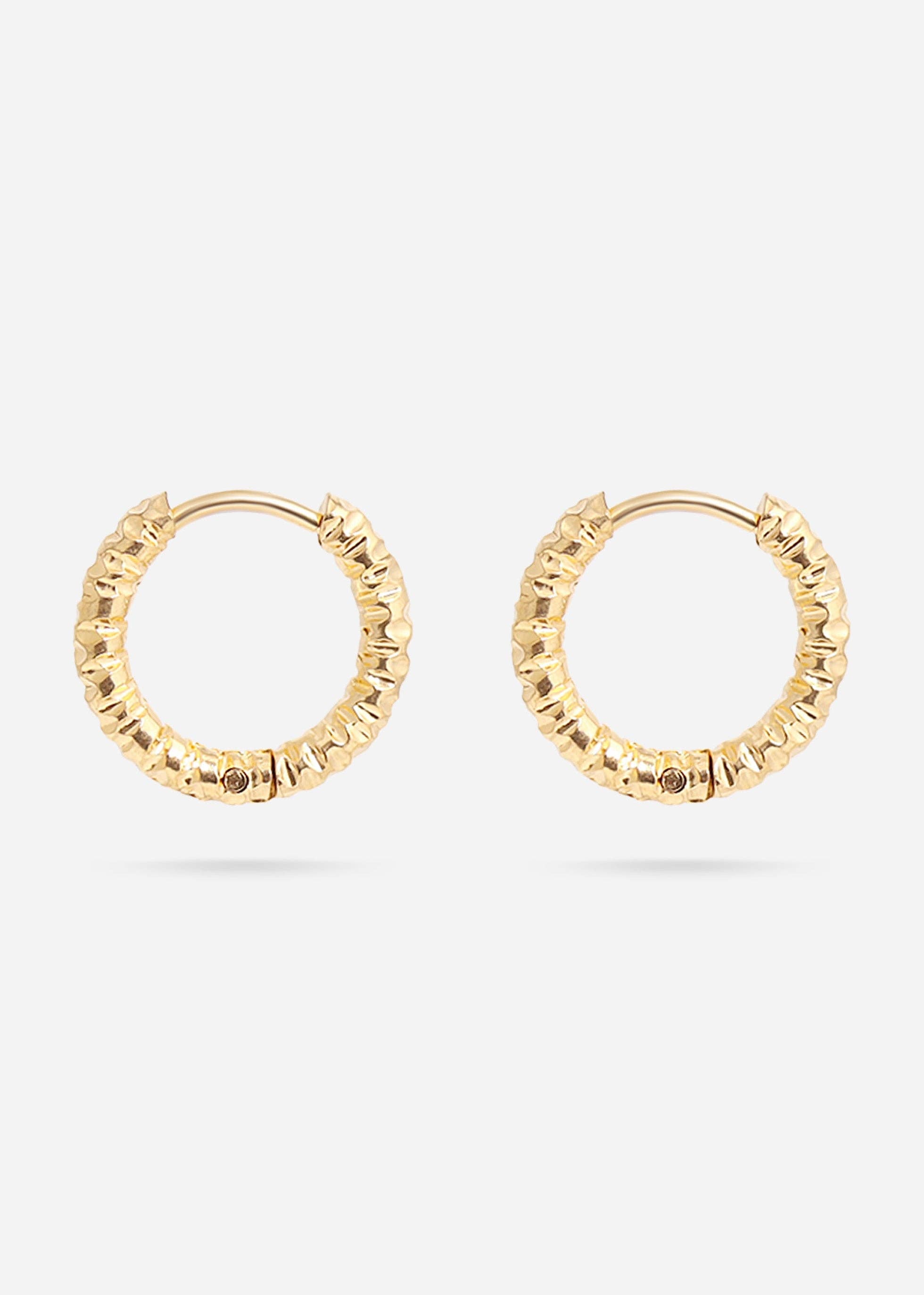 Textured Hoop Earring