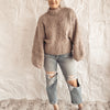 Cable Bubble Sleeve Sweater