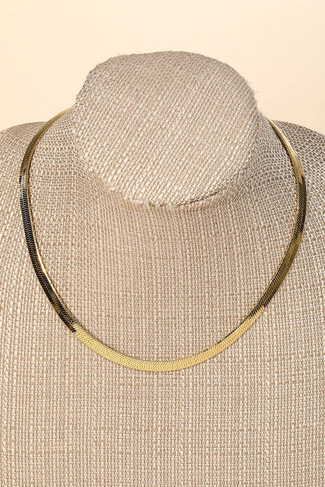 Gold Wide Herry Necklace