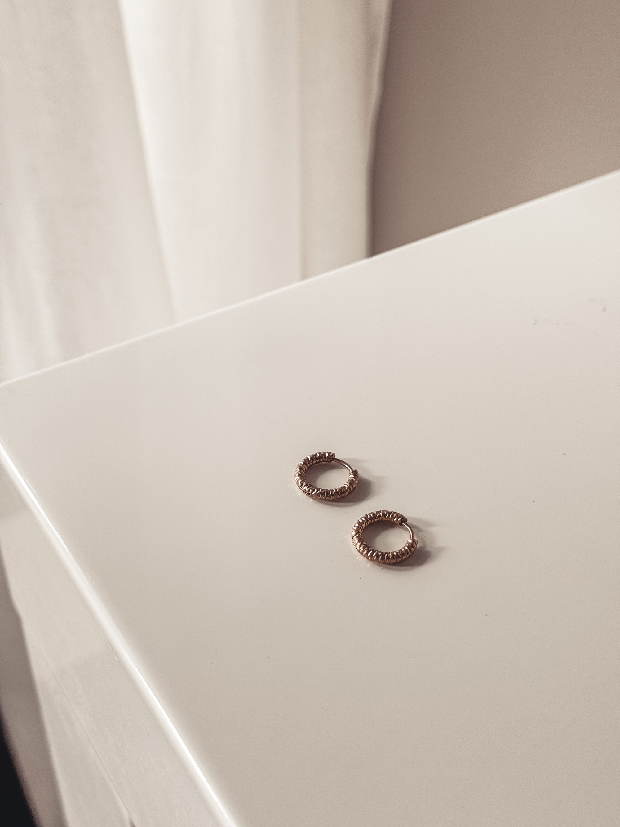 Textured Hoop Earring