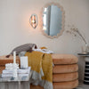 Framed Scalloped Wall Mirror
