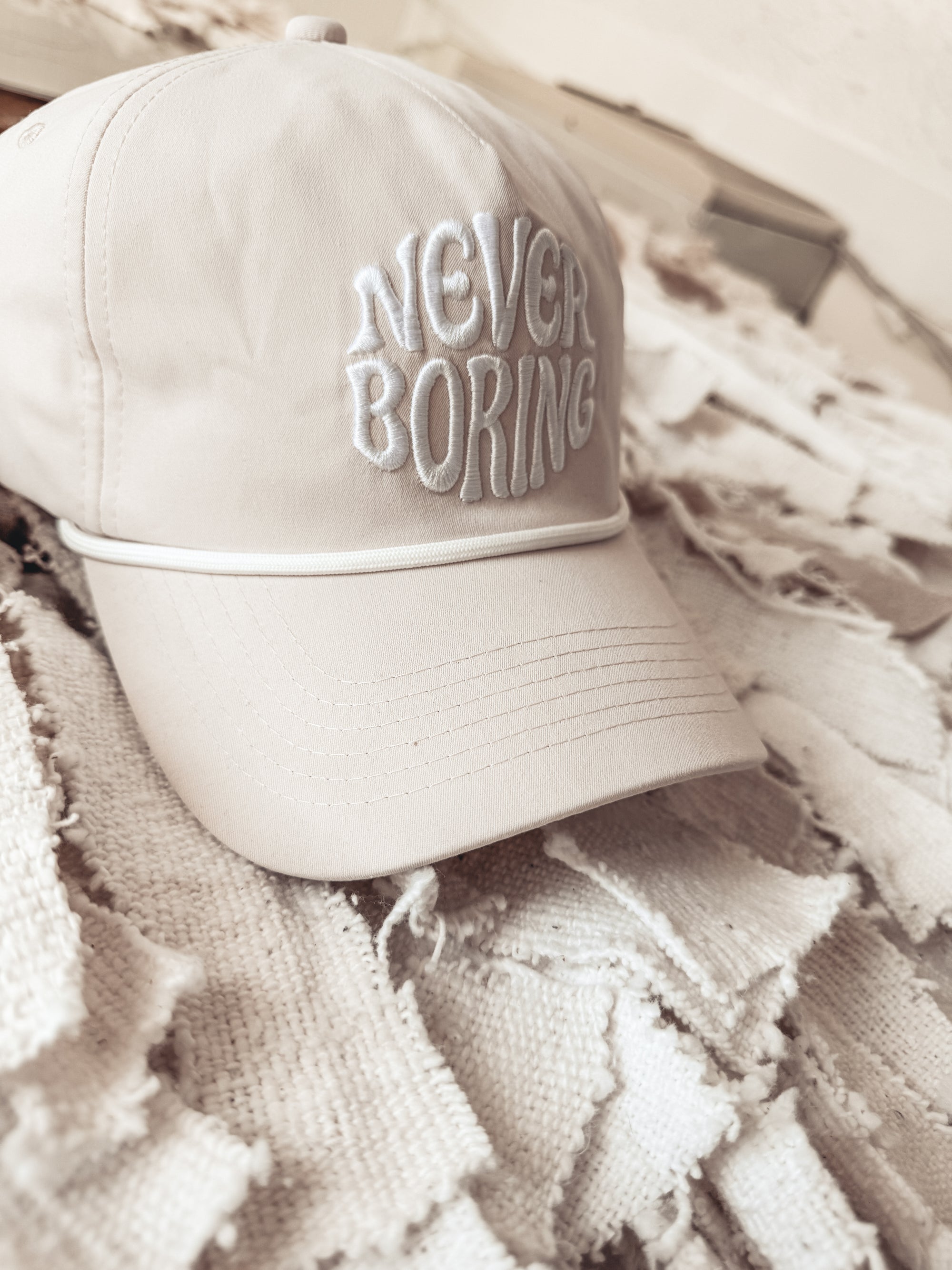 NEVER BORING Ball Cap