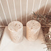 Travertine Salt and Pepper