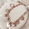 Enamel Flower Charm Bracelet