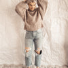 Cable Bubble Sleeve Sweater