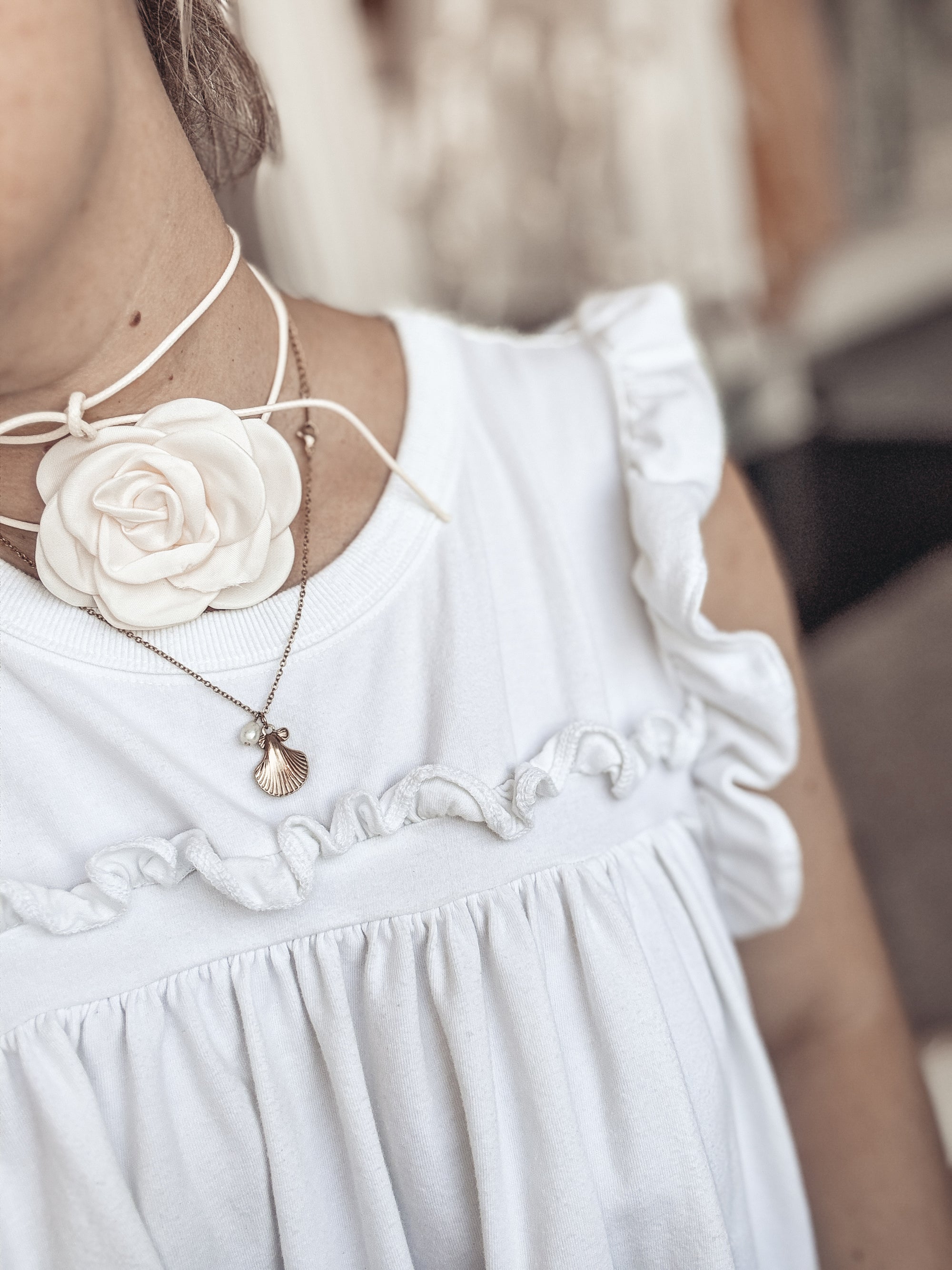 Velvet Flower Necklace