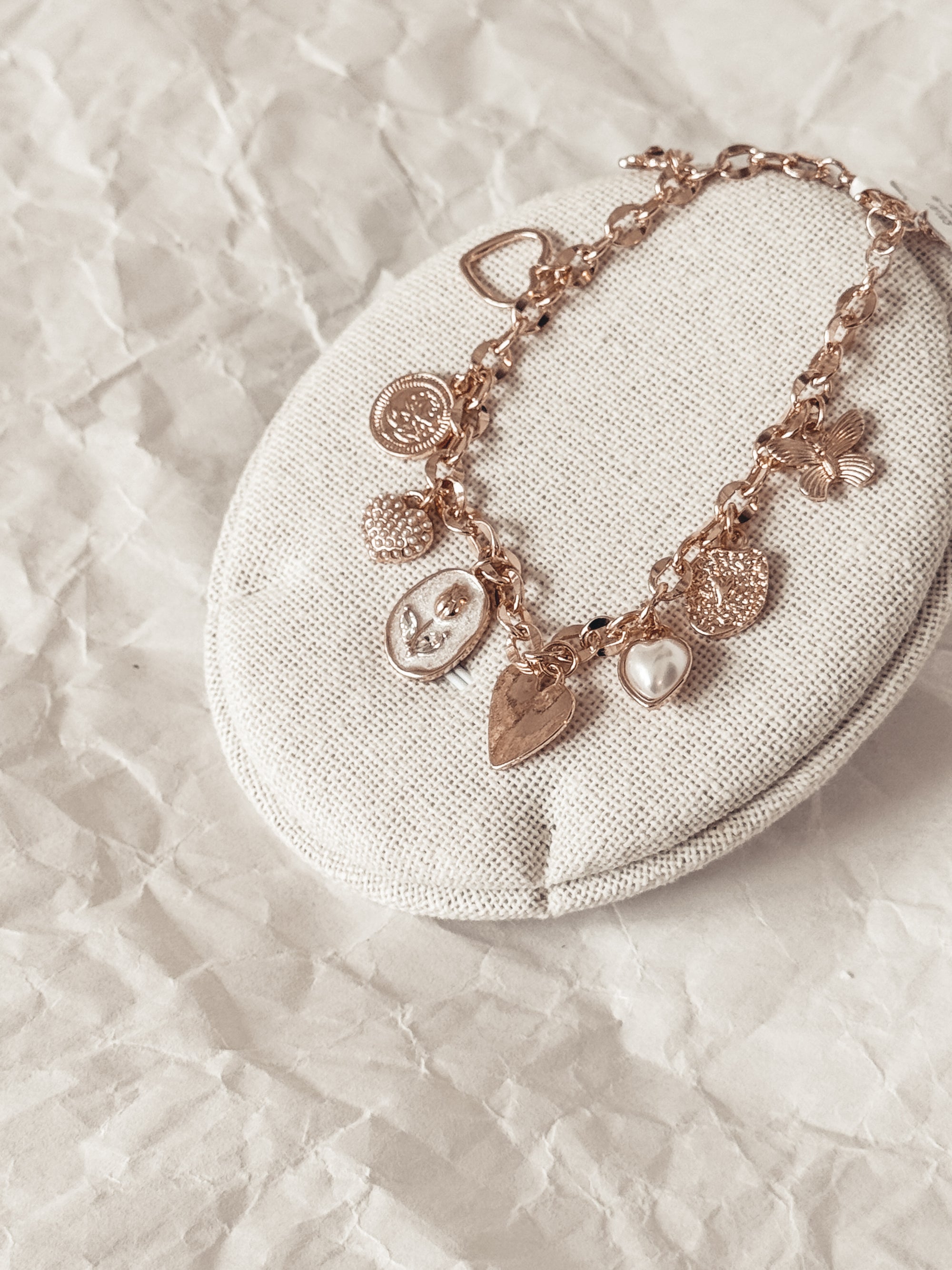 Enamel Flower Charm Bracelet