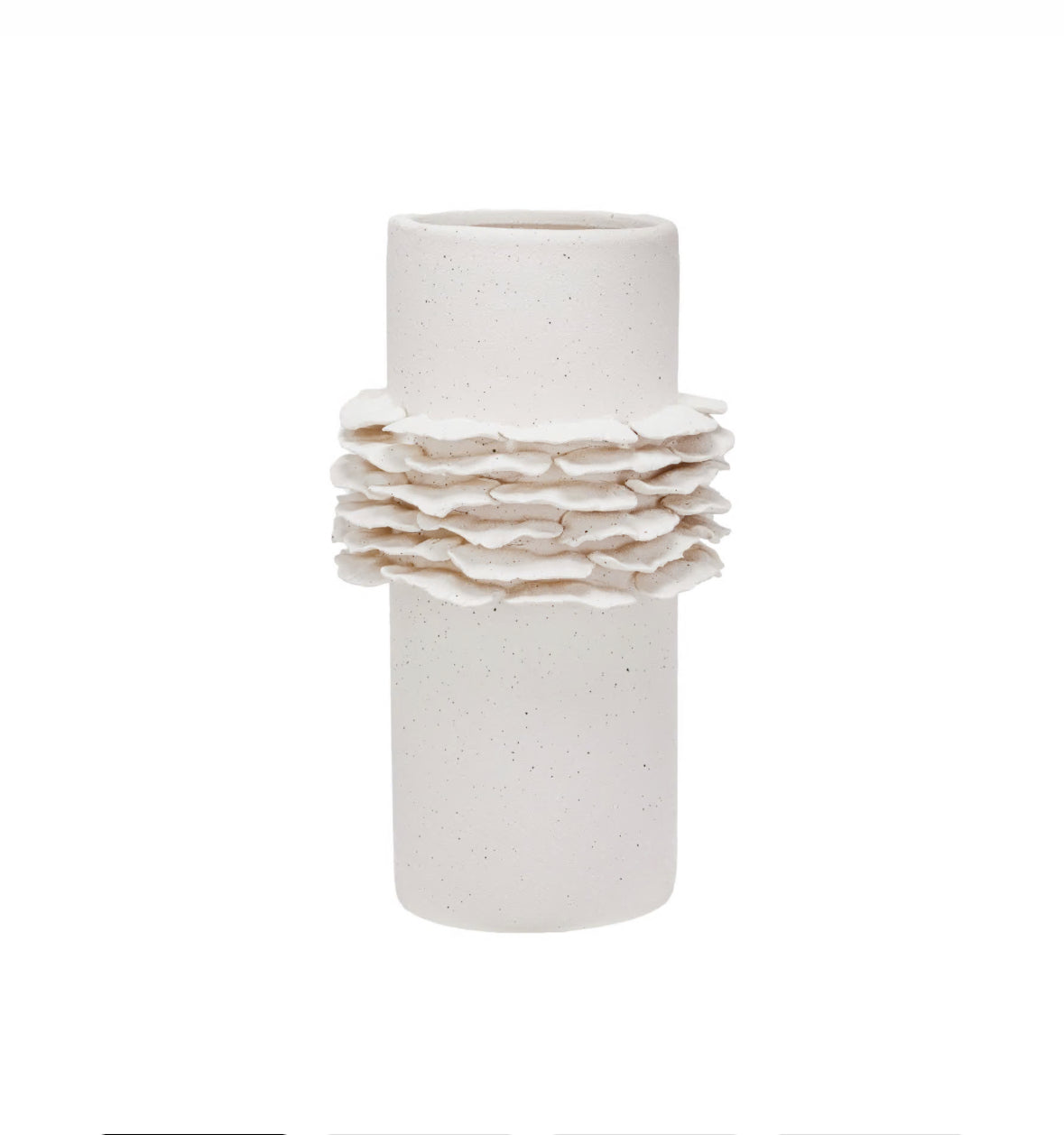 Stoneware Ruffle Vase