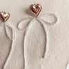 Pearled Heart Earrings