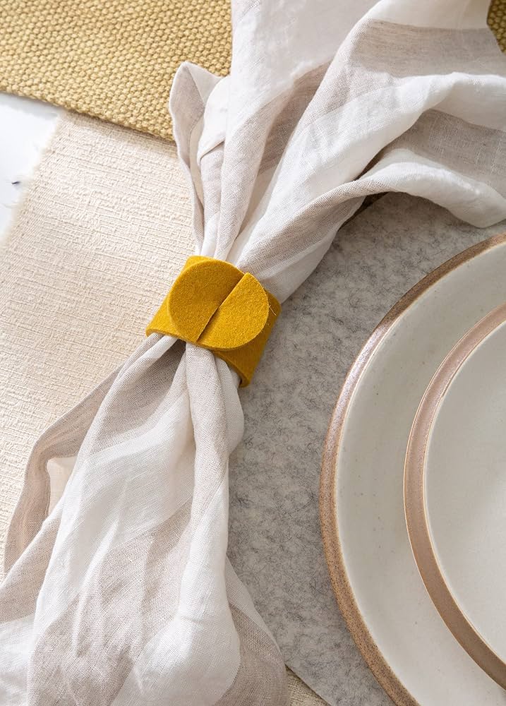 Napkin Ring Set Tumeric