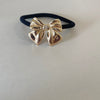Metallic Ribbon Bow And Shapes Hair Tie