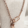 Lock + Pearl Charm Necklace
