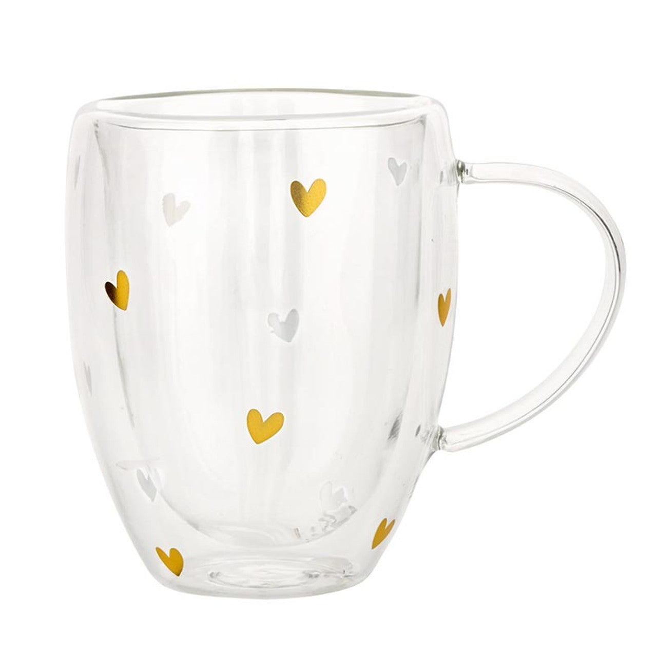 Gold Heart Double Wall mug
