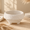 Paper Mache Bowl White