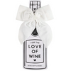 Wine Bottle Bow White