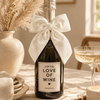 Wine Bottle Bow White