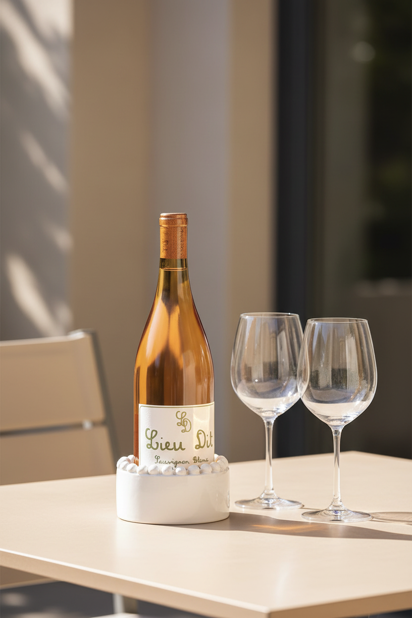 Ceramic Wine Coaster - White