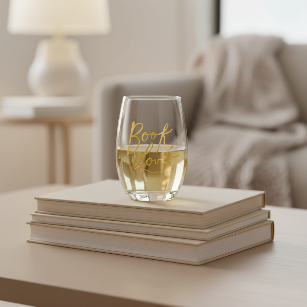 Stemless Wine Glass - Book Lover