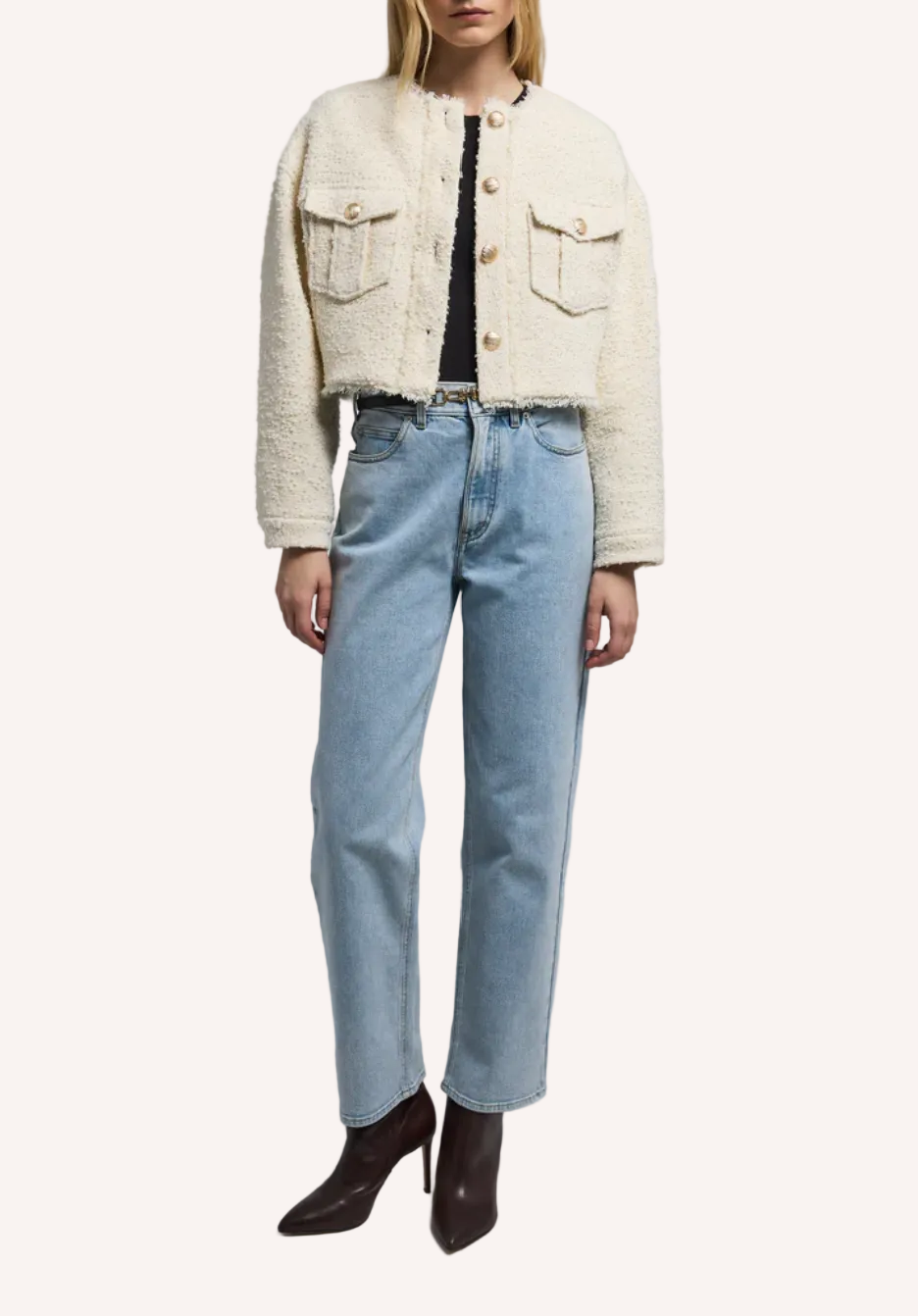 Emille Tweed Bomber Jacket